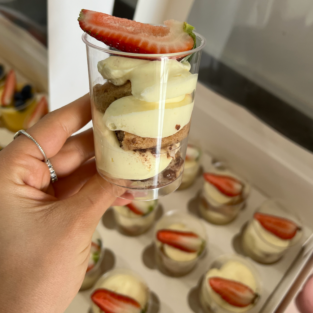 strawberry and cream cups